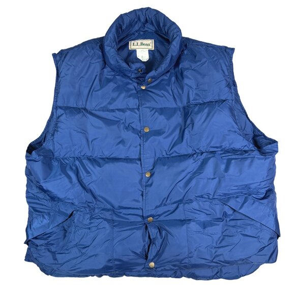 Vintage LL Bean Puffer Vest Men’s Insulated Goose Down Snap Button - Picture 1 of 9